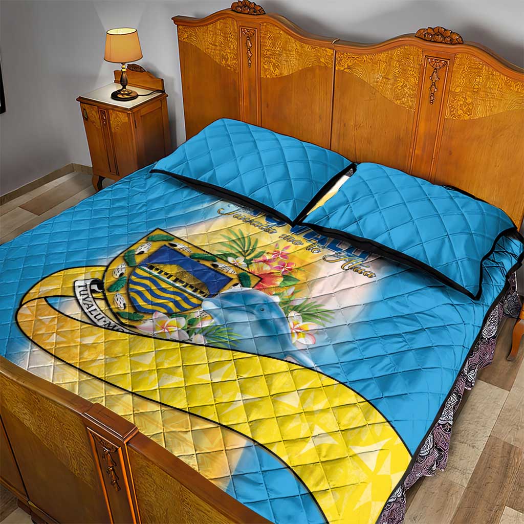 Tuvalu Independence Day Quilt Bed Set Tuvalu Mo Te Atua LT05 - Polynesian Pride