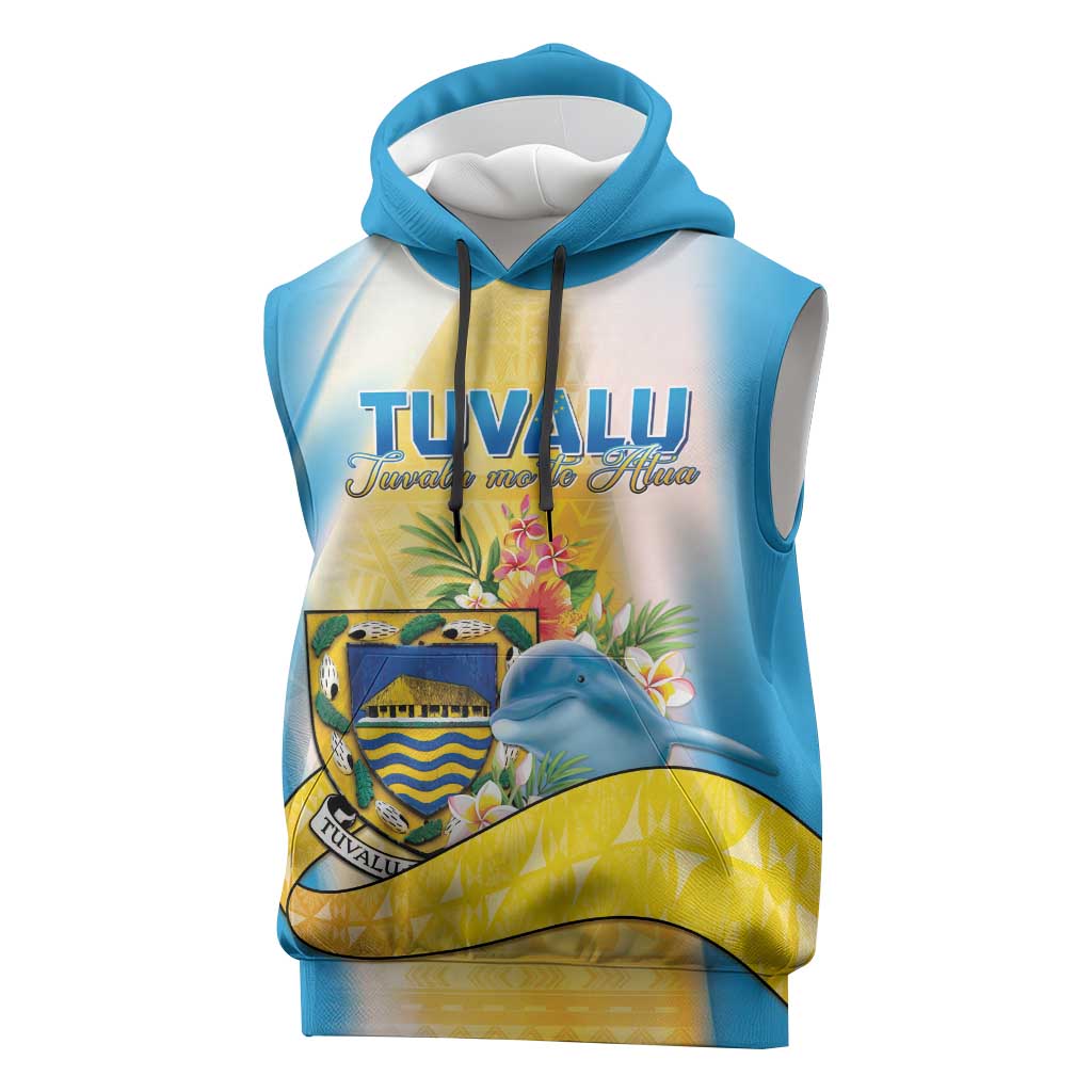 Personalised Tuvalu Independence Day Sleeveless Hoodie Tuvalu Mo Te Atua LT05 Yellow - Polynesian Pride