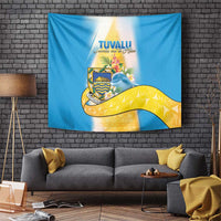 Tuvalu Independence Day Tapestry Tuvalu Mo Te Atua LT05 Yellow - Polynesian Pride