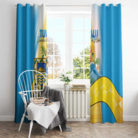Tuvalu Independence Day Window Curtain Tuvalu Mo Te Atua LT05 - Polynesian Pride