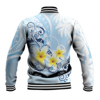FSM Chuuk Constitution Day Baseball Jacket Polynesian Curves Plumeria LT05 - Polynesian Pride