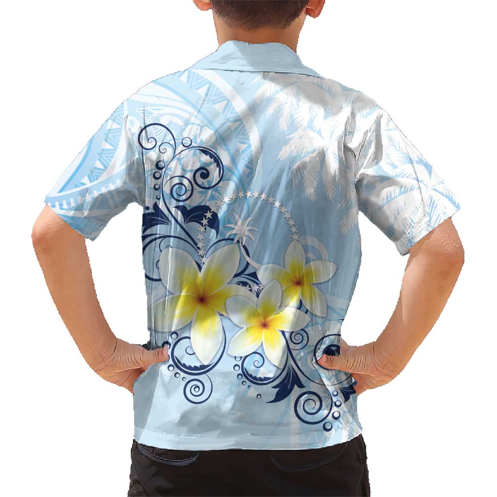 FSM Chuuk Constitution Day Hawaiian Shirt Polynesian Curves Plumeria LT05 - Polynesian Pride
