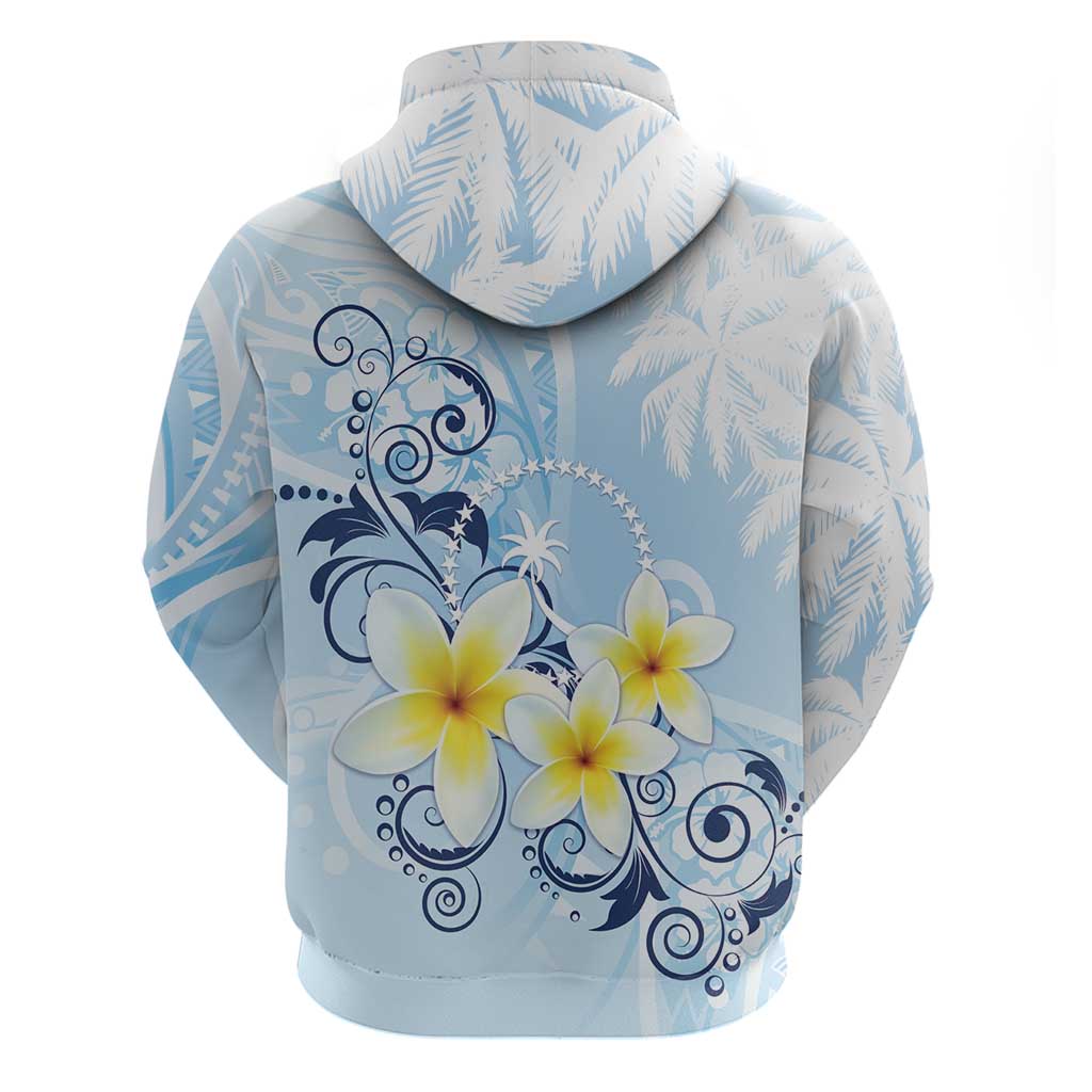 FSM Chuuk Constitution Day Hoodie Polynesian Curves Plumeria LT05 - Polynesian Pride