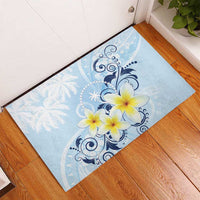 FSM Chuuk Constitution Day Rubber Doormat Polynesian Curves Plumeria LT05 - Polynesian Pride