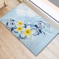 FSM Chuuk Constitution Day Rubber Doormat Polynesian Curves Plumeria LT05 - Polynesian Pride
