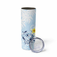 FSM Chuuk Constitution Day Skinny Tumbler Polynesian Curves Plumeria LT05 - Polynesian Pride