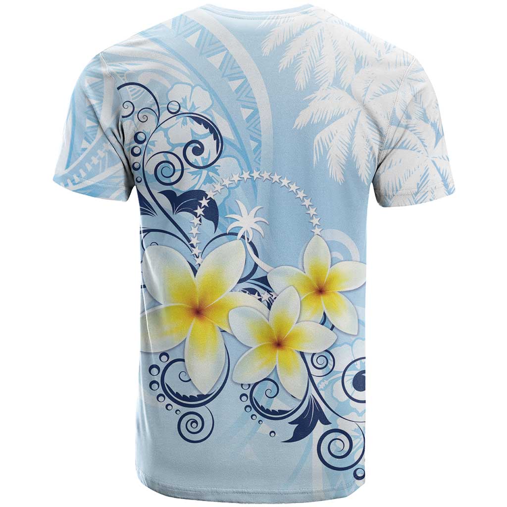 FSM Chuuk Constitution Day T Shirt Polynesian Curves Plumeria LT05 - Polynesian Pride