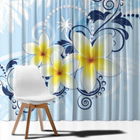 FSM Chuuk Constitution Day Window Curtain Polynesian Curves Plumeria LT05 - Polynesian Pride