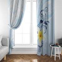 FSM Chuuk Constitution Day Window Curtain Polynesian Curves Plumeria LT05 - Polynesian Pride