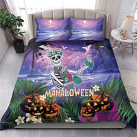 Happy Hulaween Bedding Set Mahaloween Skeleton Dancing LT05 - Polynesian Pride