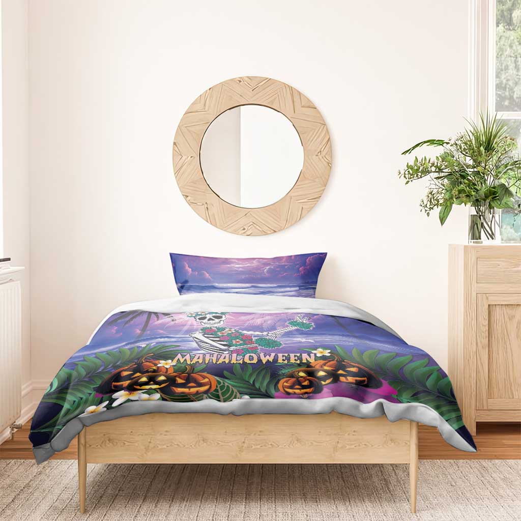 Happy Hulaween Bedding Set Mahaloween Skeleton Dancing LT05 - Polynesian Pride