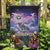 Happy Hulaween Garden Flag Mahaloween Skeleton Dancing