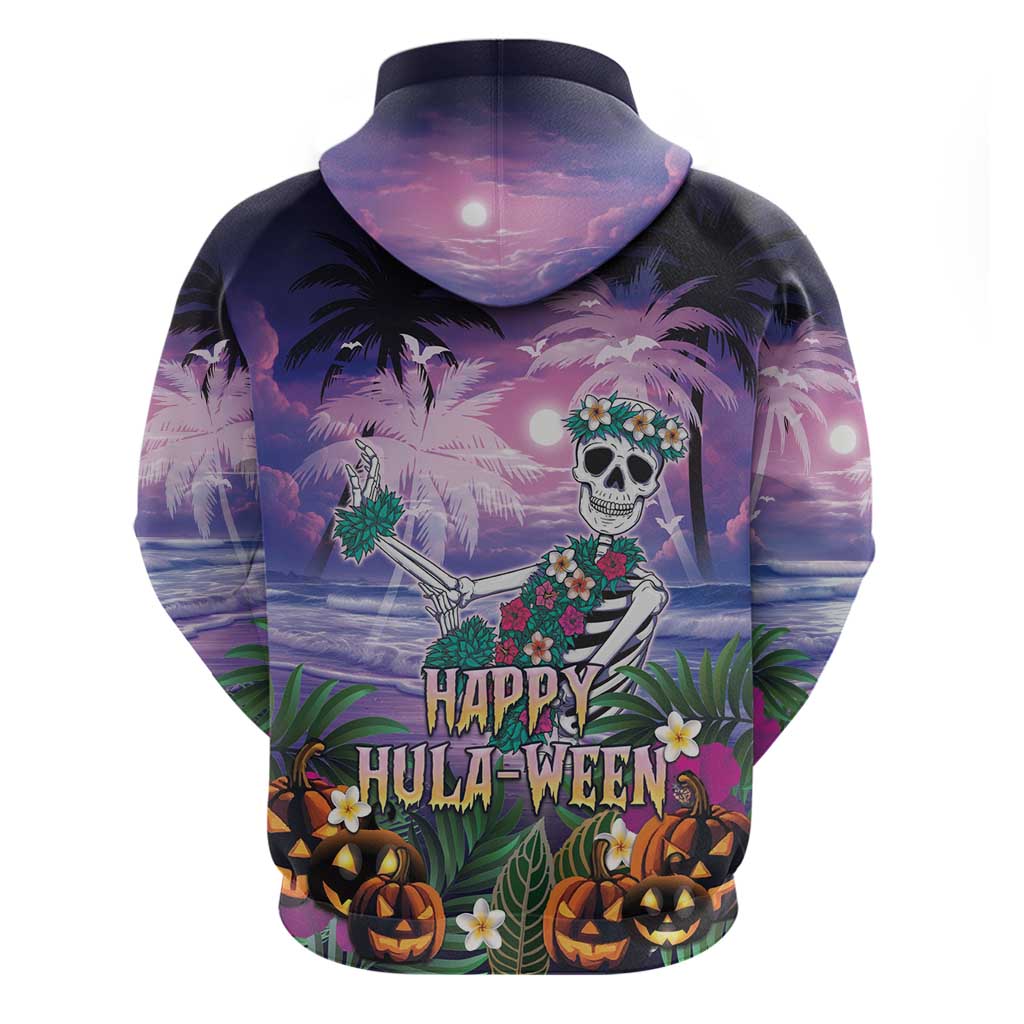 Happy Hulaween Hoodie Mahaloween Skeleton Dancing LT05 - Polynesian Pride