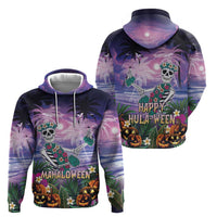 Happy Hulaween Hoodie Mahaloween Skeleton Dancing LT05 - Polynesian Pride