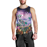 Happy Hulaween Men Tank Top Mahaloween Skeleton Dancing LT05 - Polynesian Pride