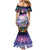 Happy Hulaween Mermaid Dress Mahaloween Skeleton Dancing