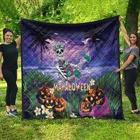 Happy Hulaween Quilt Mahaloween Skeleton Dancing LT05 - Polynesian Pride