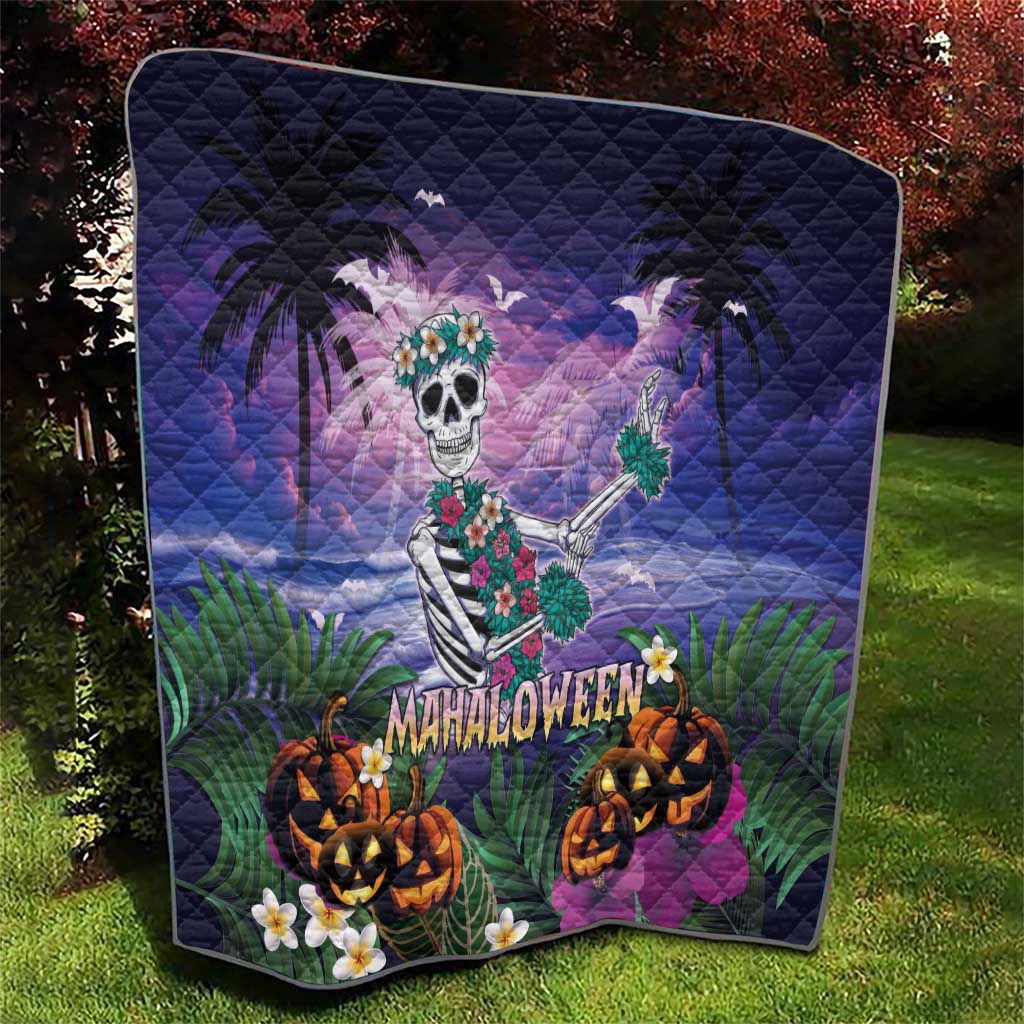 Happy Hulaween Quilt Mahaloween Skeleton Dancing LT05 - Polynesian Pride