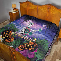 Happy Hulaween Quilt Mahaloween Skeleton Dancing LT05 - Polynesian Pride