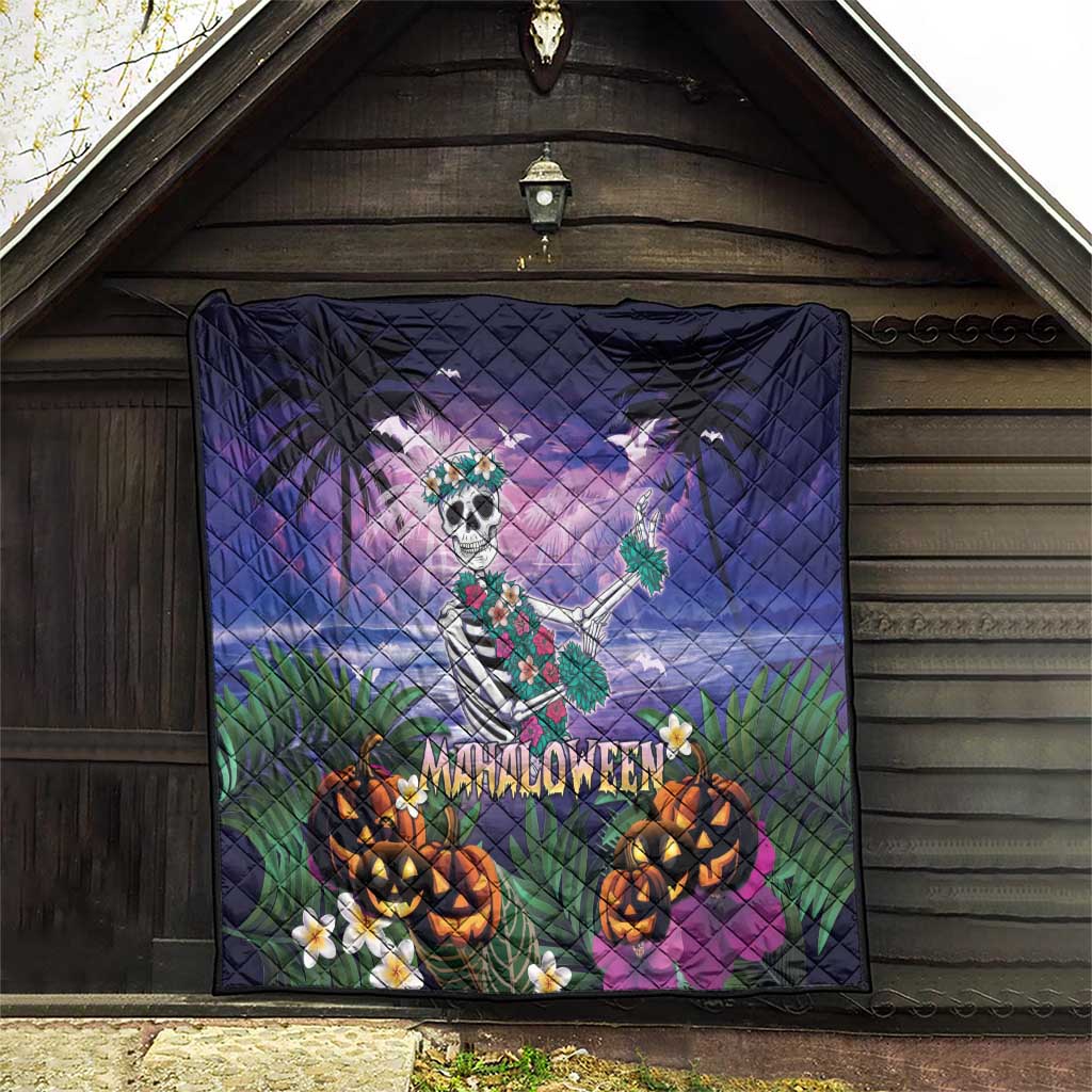 Happy Hulaween Quilt Mahaloween Skeleton Dancing LT05 - Polynesian Pride