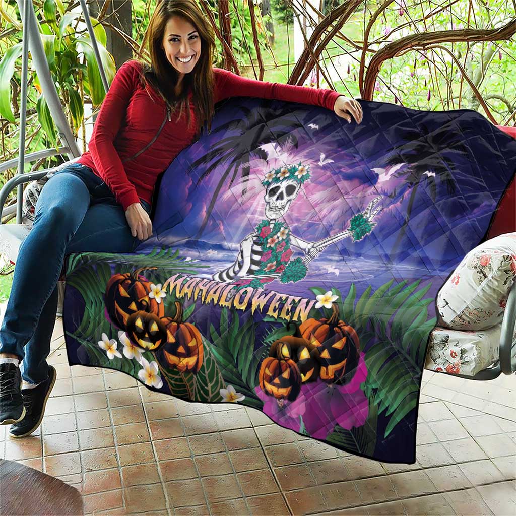 Happy Hulaween Quilt Mahaloween Skeleton Dancing LT05 - Polynesian Pride