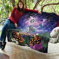 Happy Hulaween Quilt Mahaloween Skeleton Dancing LT05 - Polynesian Pride