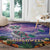 Happy Hulaween Round Carpet Mahaloween Skeleton Dancing