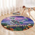 Happy Hulaween Round Carpet Mahaloween Skeleton Dancing