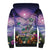 Happy Hulaween Sherpa Hoodie Mahaloween Skeleton Dancing