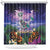 Happy Hulaween Shower Curtain Mahaloween Skeleton Dancing