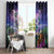 Happy Hulaween Window Curtain Mahaloween Skeleton Dancing