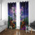 Happy Hulaween Window Curtain Mahaloween Skeleton Dancing