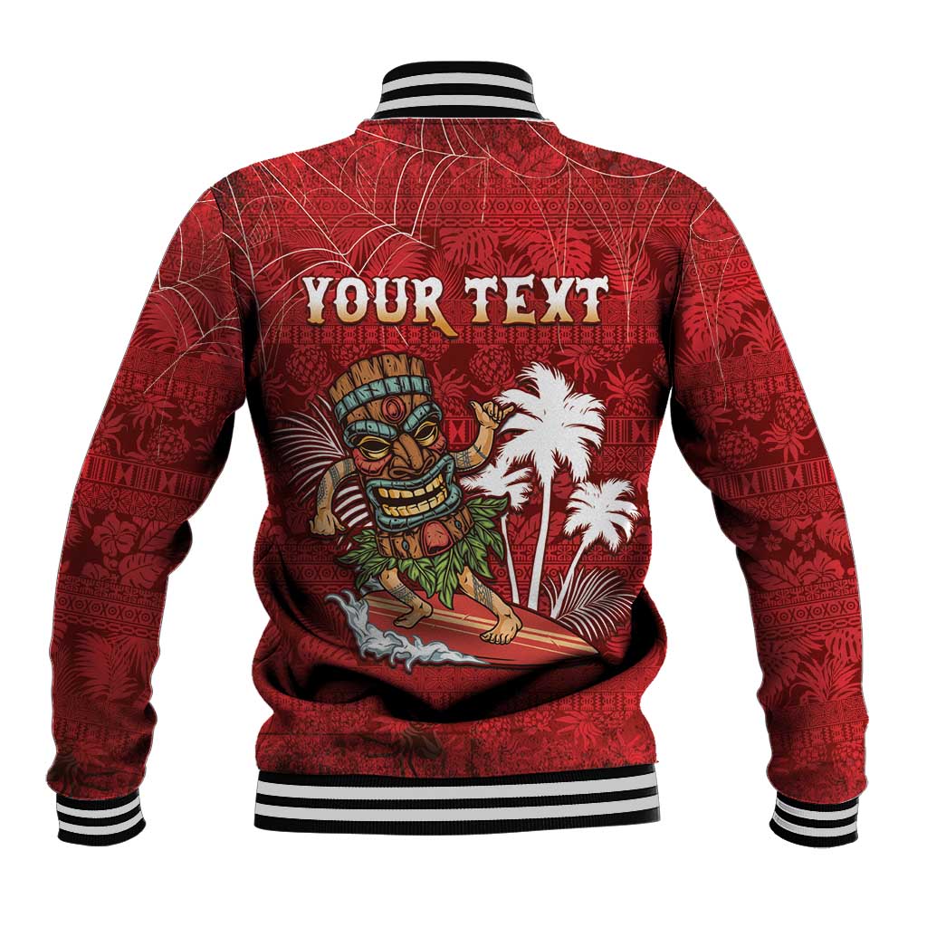 Personalised Aloha Halloween Baseball Jacket Skeleton Surfing LT05 - Polynesian Pride