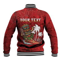 Personalised Aloha Halloween Baseball Jacket Skeleton Surfing LT05 - Polynesian Pride