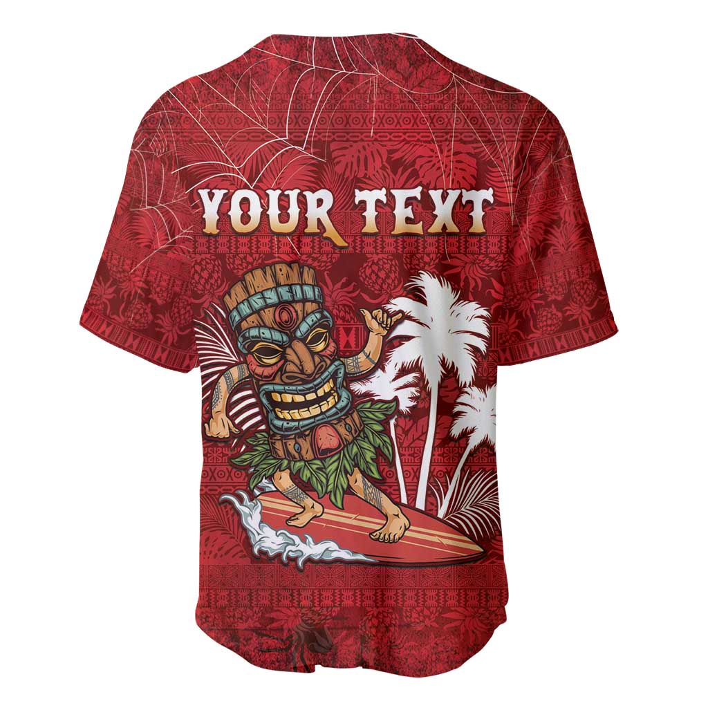 Personalised Aloha Halloween Baseball Jersey Skeleton Surfing LT05 - Polynesian Pride