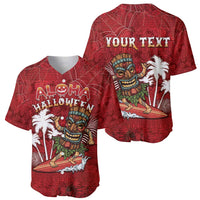 Personalised Aloha Halloween Baseball Jersey Skeleton Surfing LT05 - Polynesian Pride