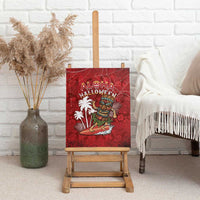 Aloha Halloween Canvas Wall Art Skeleton Surfing LT05 - Polynesian Pride