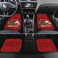 Aloha Halloween Car Mats Skeleton Surfing LT05 Set 4pcs Red - Polynesian Pride