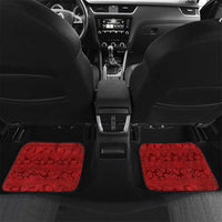 Aloha Halloween Car Mats Skeleton Surfing LT05 Set 2pcs - Back Red - Polynesian Pride