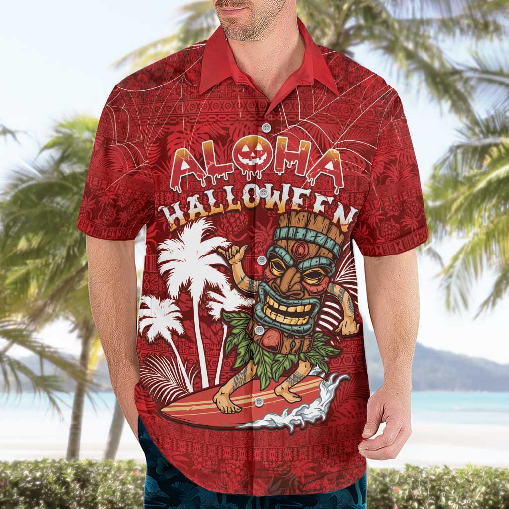 Personalised Aloha Halloween Hawaiian Shirt Skeleton Surfing LT05 - Polynesian Pride