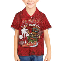 Personalised Aloha Halloween Hawaiian Shirt Skeleton Surfing LT05 - Polynesian Pride