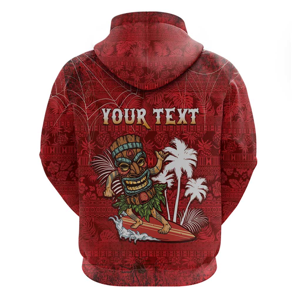 Personalised Aloha Halloween Hoodie Skeleton Surfing LT05 - Polynesian Pride