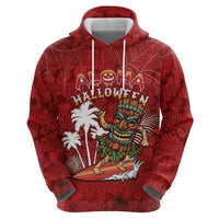 Personalised Aloha Halloween Hoodie Skeleton Surfing LT05 - Polynesian Pride