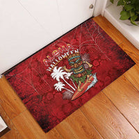Aloha Halloween Rubber Doormat Skeleton Surfing LT05 - Polynesian Pride