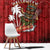 Aloha Halloween Window Curtain Skeleton Surfing