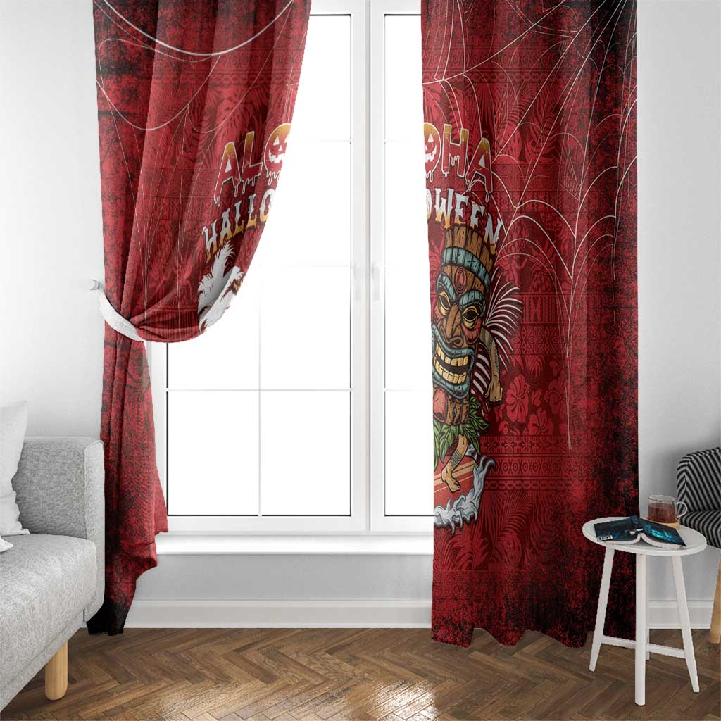 Aloha Halloween Window Curtain Skeleton Surfing LT05 - Polynesian Pride