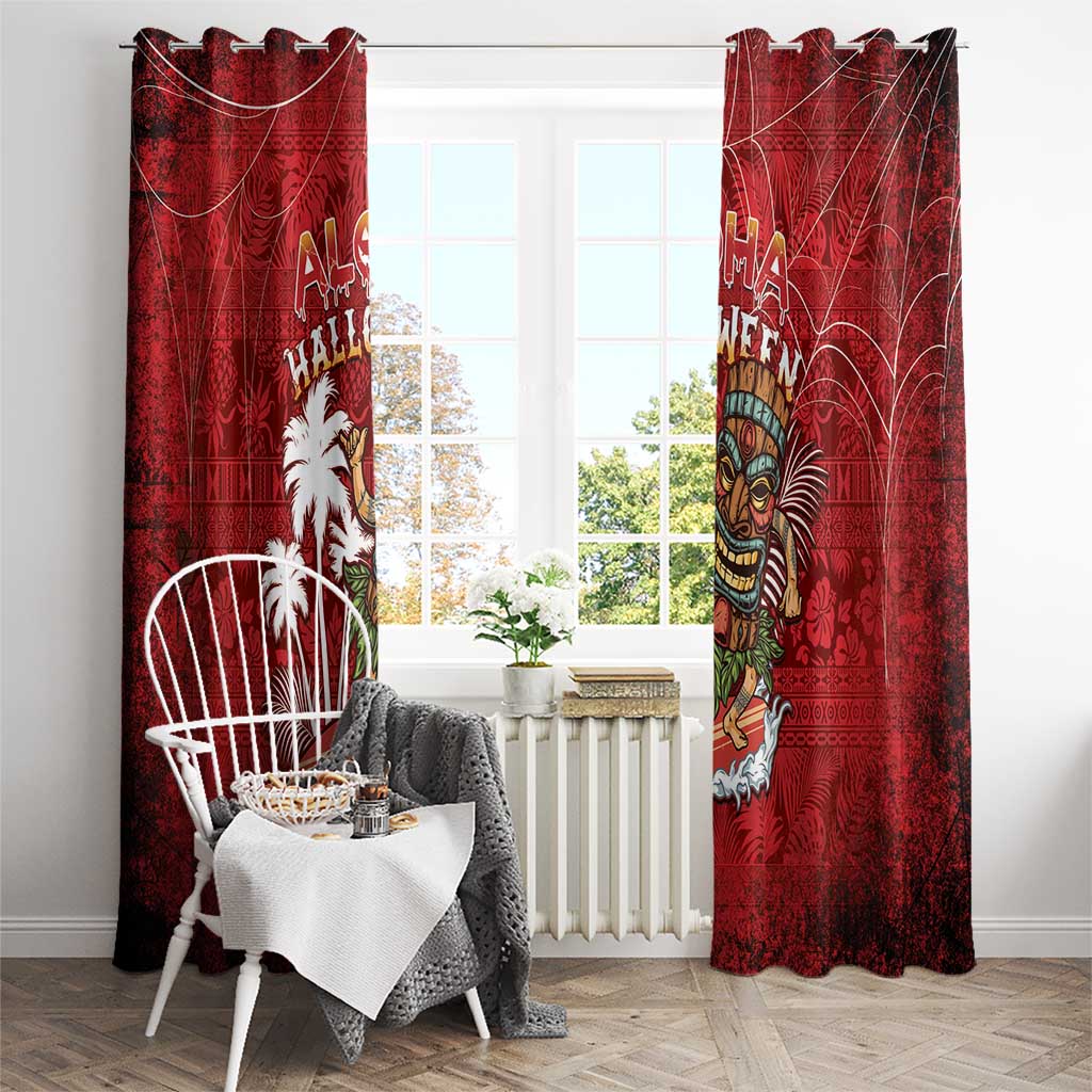 Aloha Halloween Window Curtain Skeleton Surfing LT05 - Polynesian Pride