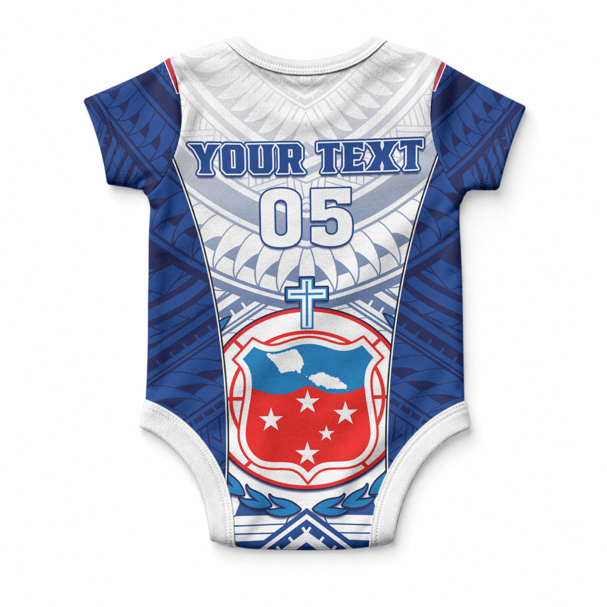 Custom Samoa Rugby Baby Onesie 2023 Pacific Championships Polynesian Pattern LT05 - Polynesian Pride