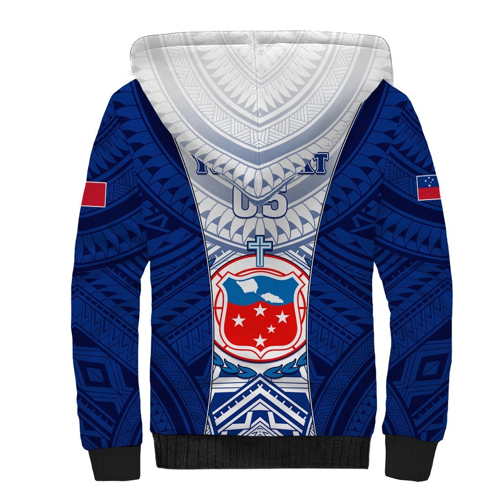 Custom Samoa Rugby Sherpa Hoodie 2023 Pacific Championships Polynesian Pattern LT05 - Polynesian Pride
