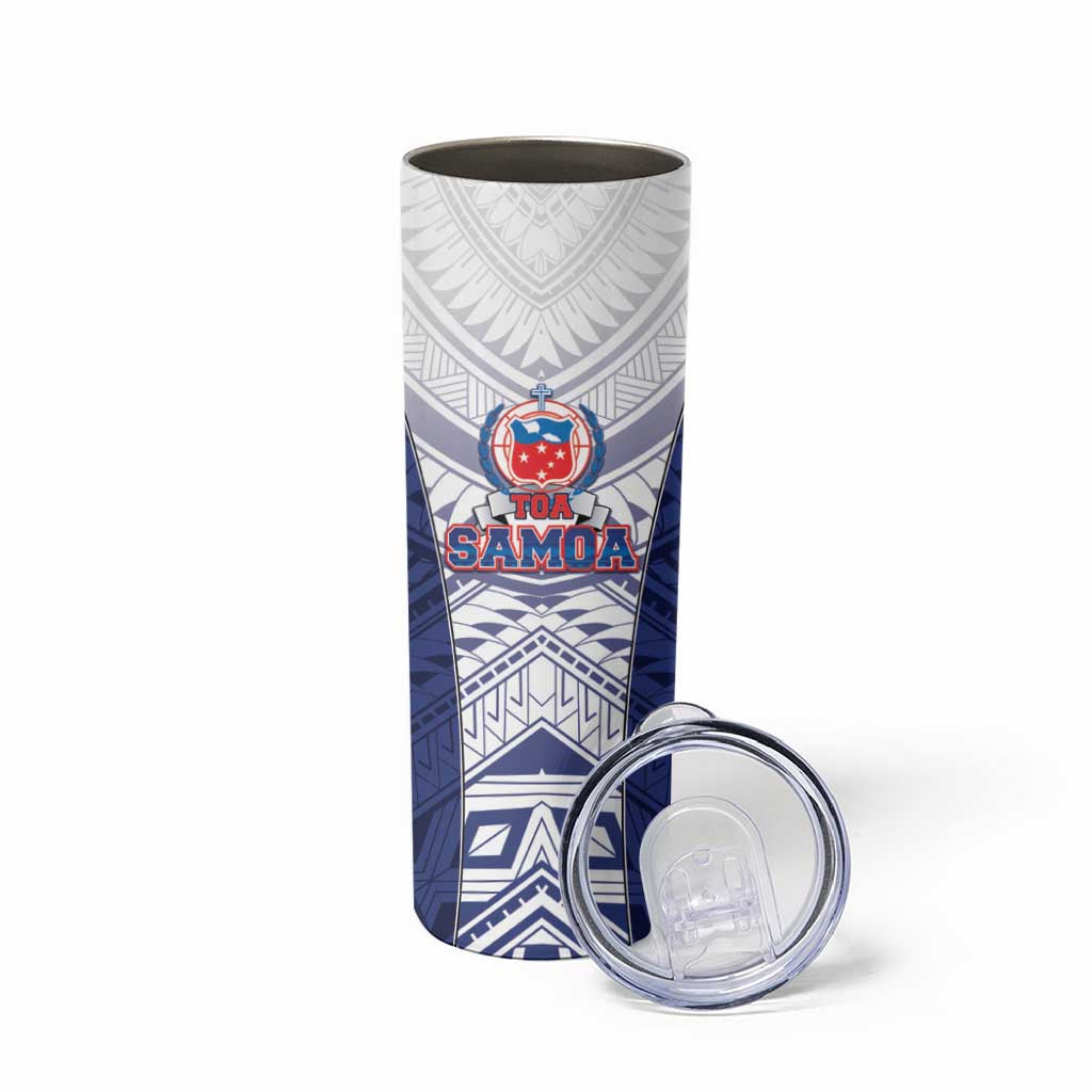 Custom Samoa Rugby Skinny Tumbler 2023 Pacific Championships Polynesian Pattern LT05 - Polynesian Pride